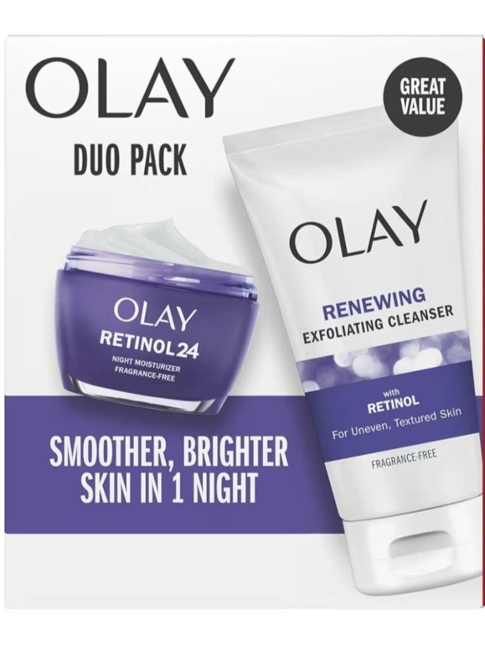 Olay retinol 24 + peptide night face moisturizer